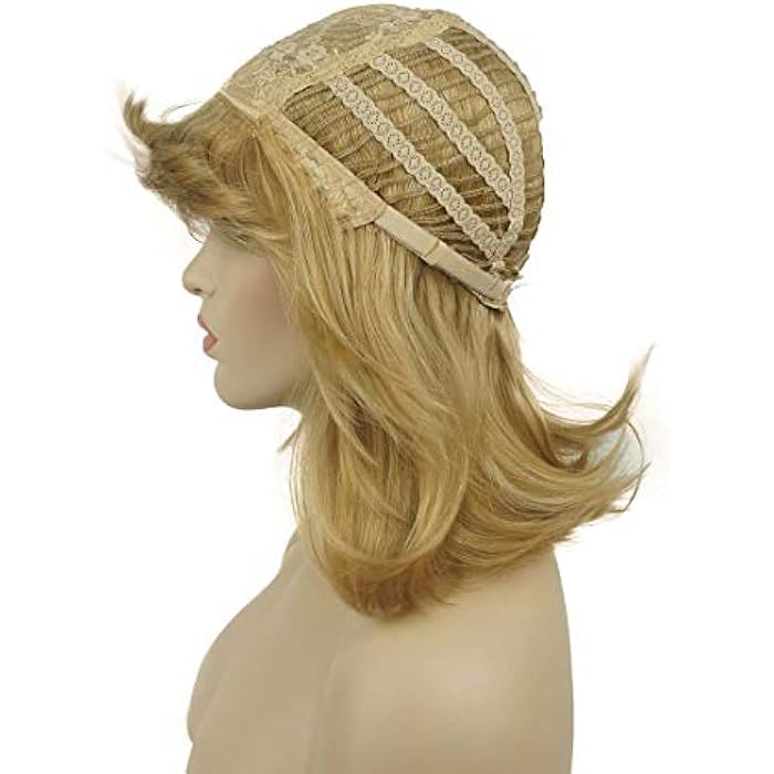 DILLARDS Lydell Synthetic Medium Length Straight Wig With Neat Bang Cosplay Wigs For Women Light Butterscotch - Image 3